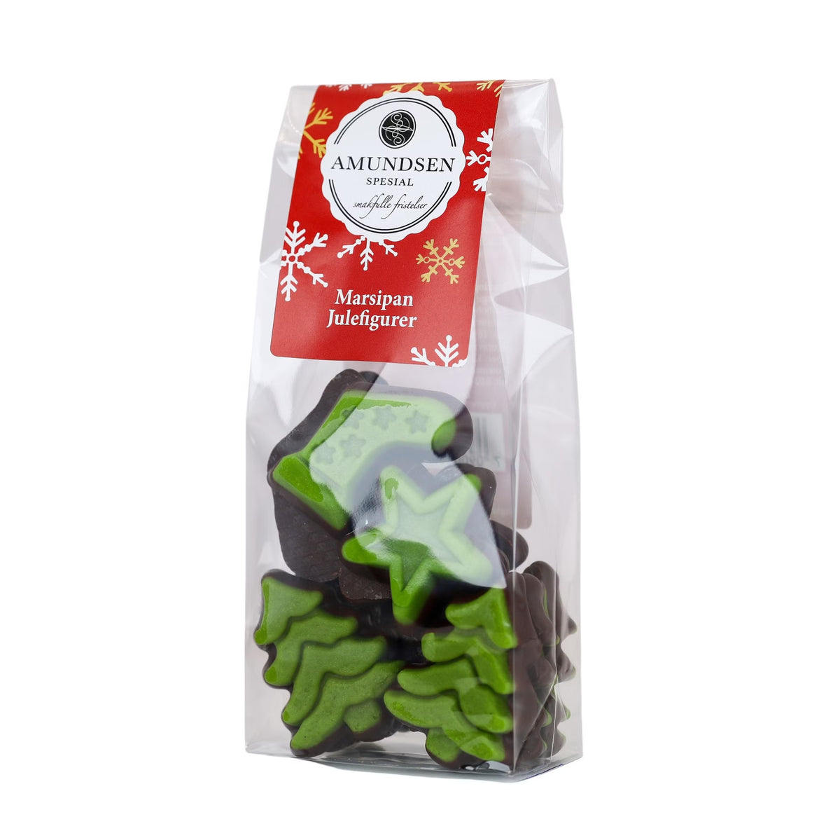 Amundsen Juletre med marsipan og mørk sjokolade