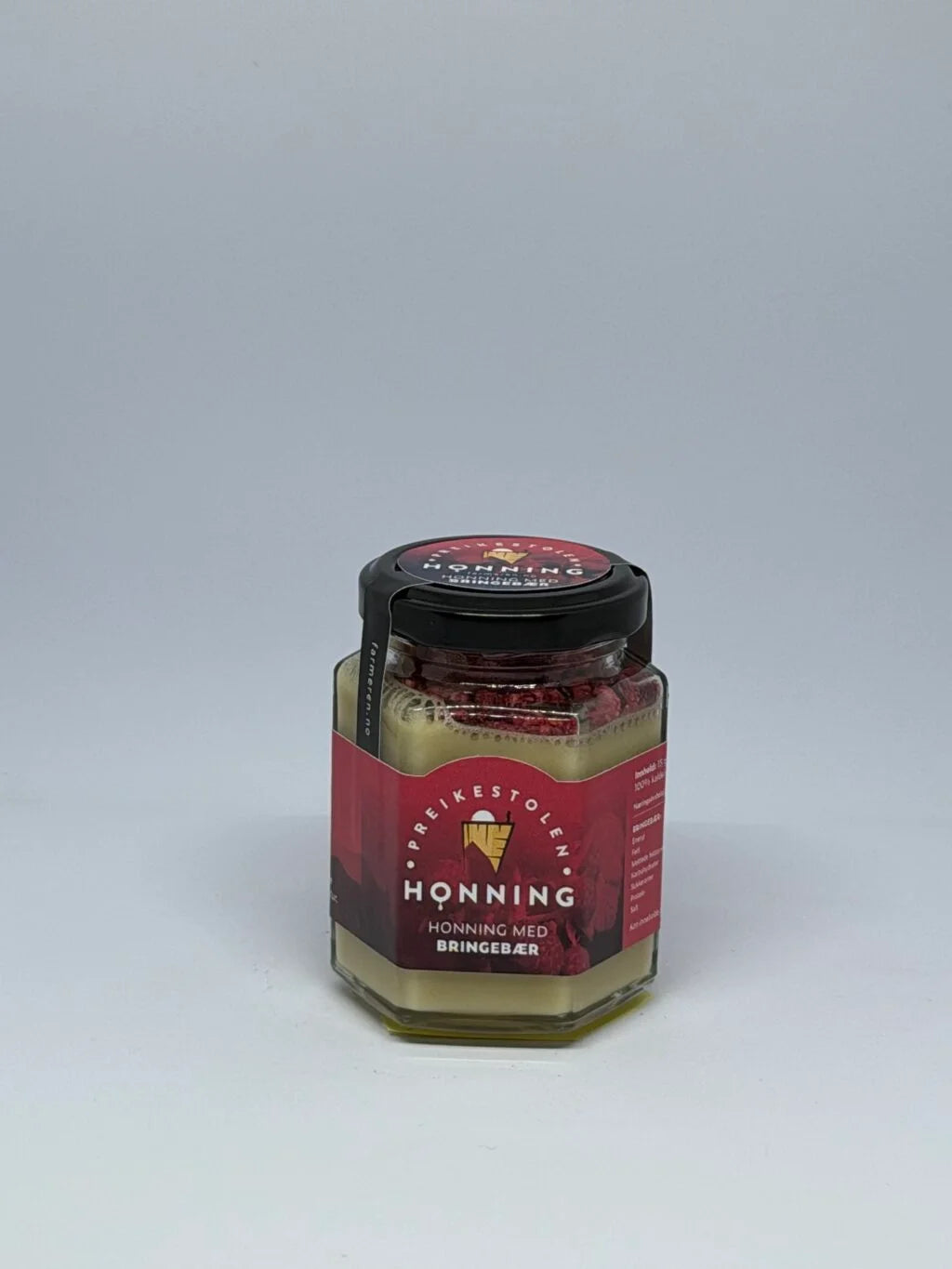 Farmeren Honning med bringebær 120g